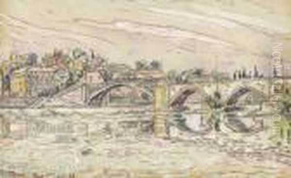 Pont Saint Esprit Oil Painting by Paul Signac