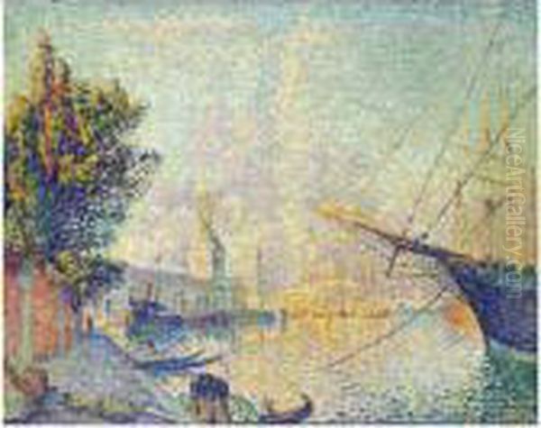 La Dogana (venise) Oil Painting by Paul Signac