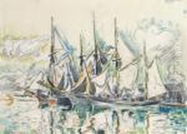 Antibes Oil Painting by Paul Signac