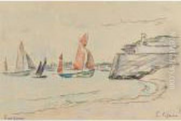 Port Louis Oil Painting by Paul Signac