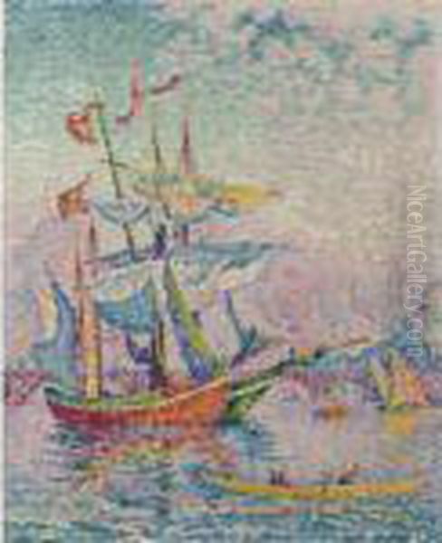 La Corne D'or. Le Pont Oil Painting by Paul Signac