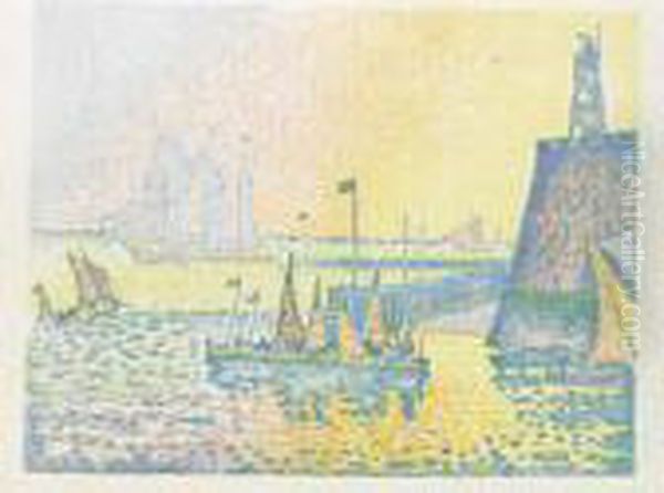 Pan Oil Painting by Paul Signac