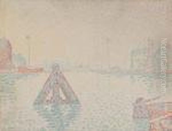 En Hollande--la Balise Oil Painting by Paul Signac