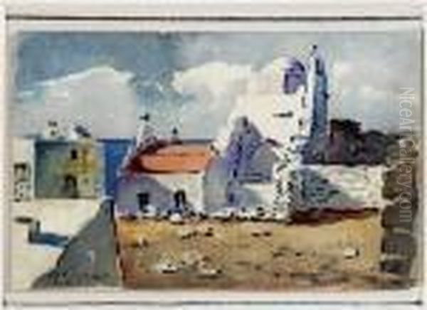 Two Marine Scenes Oil Painting by Paul Signac