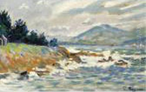 Saint Tropez. Coup De Vent D'est Oil Painting by Paul Signac