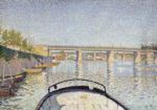 Arriere Du Tub Oil Painting by Paul Signac