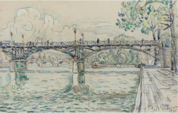 Le Pont Des Arts Oil Painting by Paul Signac