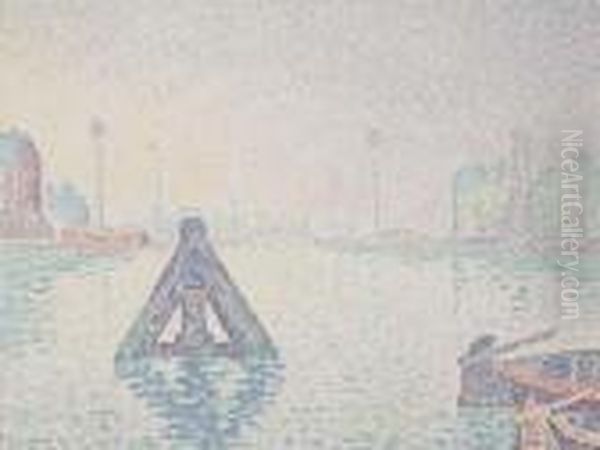 En Hollande--la Balise Oil Painting by Paul Signac