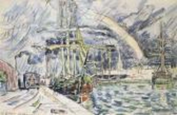 Le Port De St. Malo Oil Painting by Paul Signac