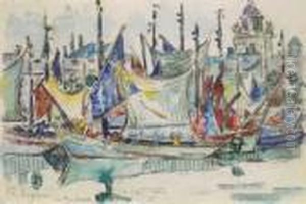 Um 1926 Oil Painting by Paul Signac