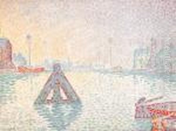 En Hollande - La Balise Oil Painting by Paul Signac