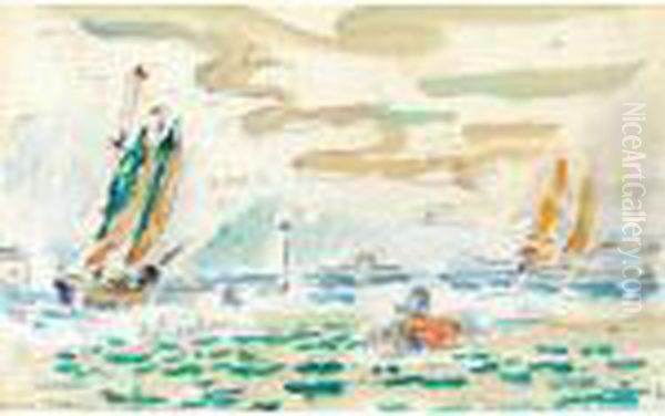 Vue De Venise Oil Painting by Paul Signac