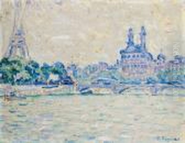 Paris, La Seine Au Trocadero Oil Painting by Paul Signac