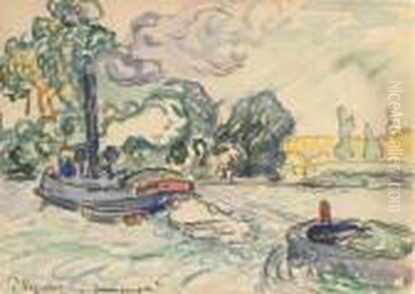 Remorqueur Oil Painting by Paul Signac