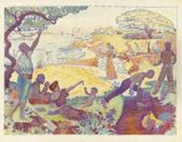 Au Temps D'harmonie Oil Painting by Paul Signac