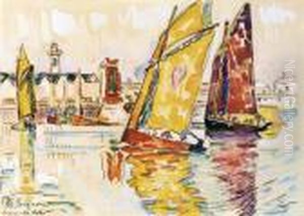 Le Port De La Croix-de-vie Oil Painting by Paul Signac