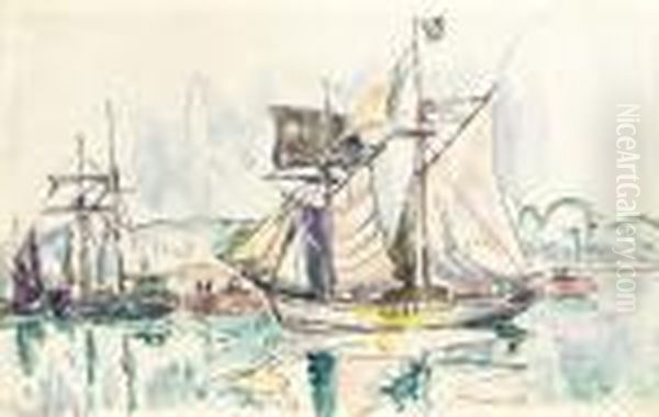 Paimpol Oil Painting by Paul Signac