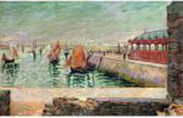 Port-en-bessin. La Halle Aux Poissons Oil Painting by Paul Signac