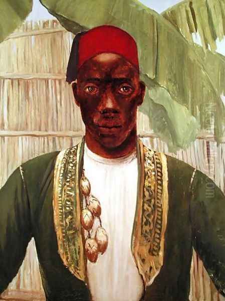 King Mutesa of Buganda, from a photo Oil Painting by Dorothy, nee Tennant Stanley