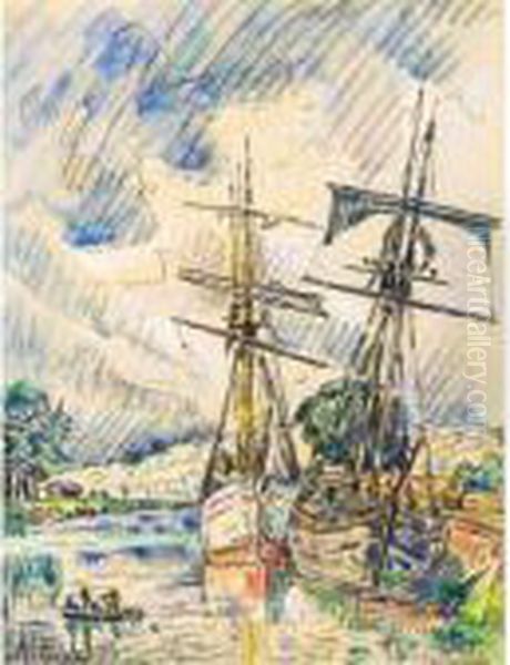 Landerneau Oil Painting by Paul Signac