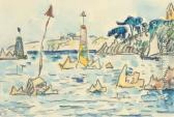 Brehat Oil Painting by Paul Signac