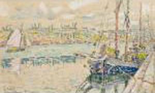 Treguier Oil Painting by Paul Signac