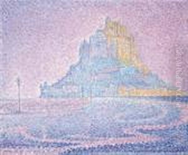 Mont Saint-michel. Brume Et Soleil Oil Painting by Paul Signac