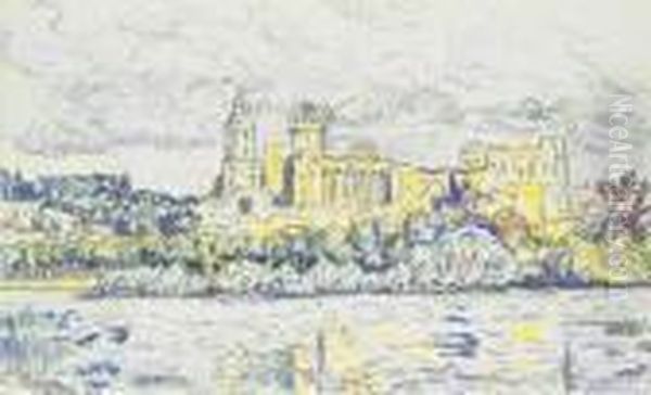 Palais Des Papes, Avignon Oil Painting by Paul Signac