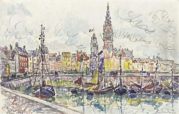 Dunkerque Oil Painting by Paul Signac