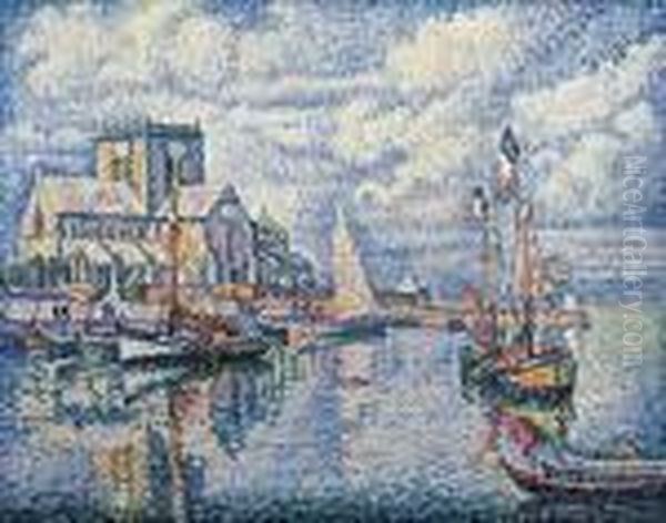 Barfleur Oil Painting by Paul Signac