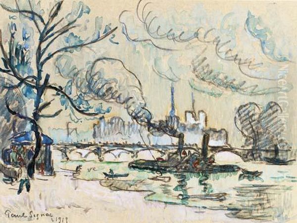 Paris Oil Painting by Paul Signac