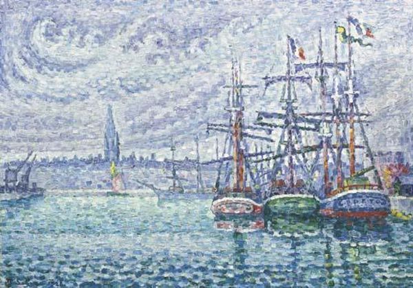 Bassin A Flots. Saint-malo Oil Painting by Paul Signac