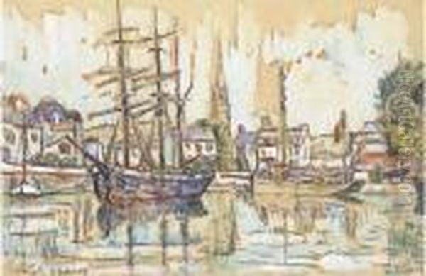 Paimpol Oil Painting by Paul Signac