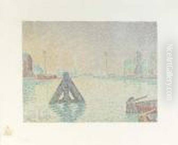 En Hollande--la Balise Oil Painting by Paul Signac