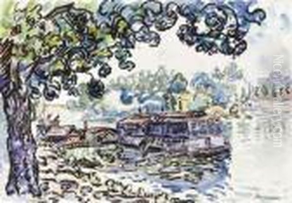 Asnieres Oil Painting by Paul Signac