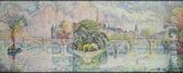 Jardin Du Vert-galant Oil Painting by Paul Signac