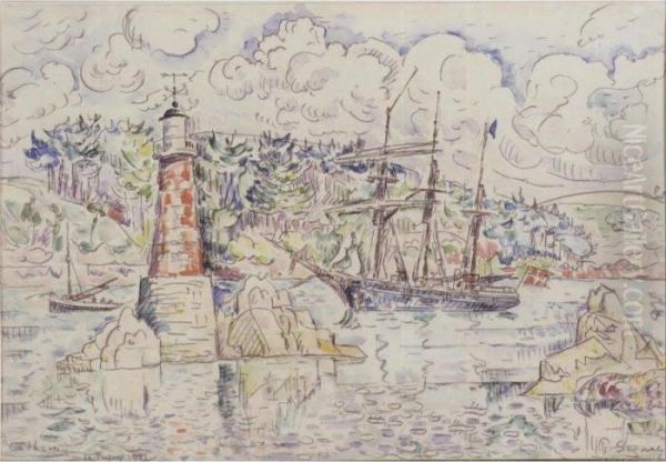 Cathriny Le Trieux Oil Painting by Paul Signac