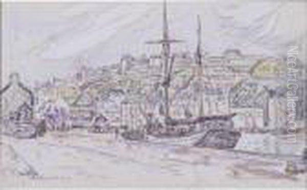 Audierne Oil Painting by Paul Signac