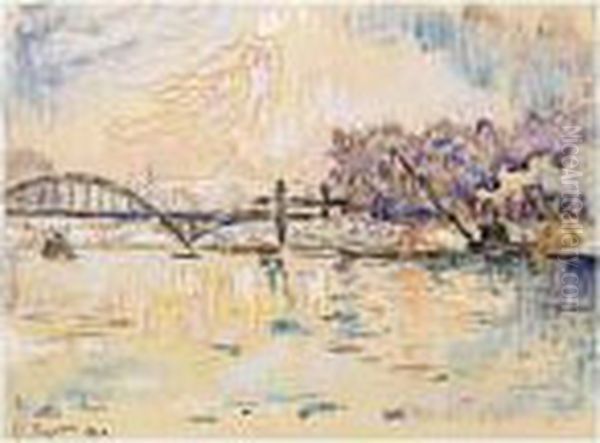 La Passerelle Debilly Oil Painting by Paul Signac