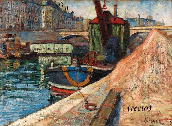 La Grue Oil Painting by Paul Signac