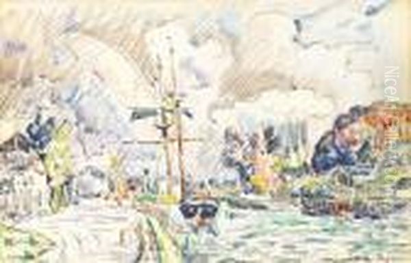 Quimper Oil Painting by Paul Signac