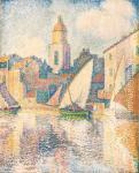 Le Clocher De Saint-tropez Oil Painting by Paul Signac