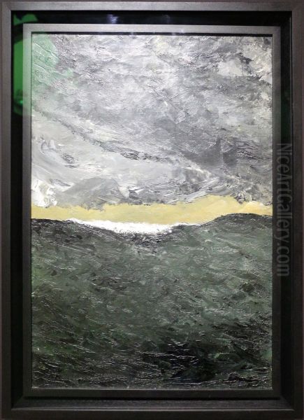 Wave VII Oil Painting by August Strindberg