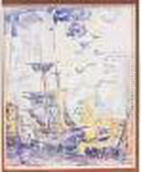 Le Port De Saint-tropez Oil Painting by Paul Signac