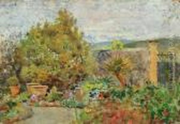 Giardino A Careggi Oil Painting by Telemaco Signorini