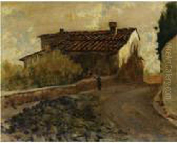 Strada Di Campagna Oil Painting by Telemaco Signorini