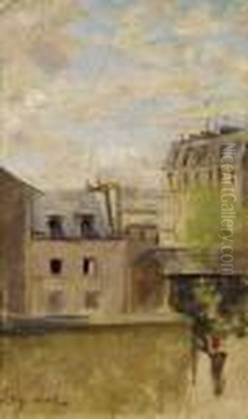 Casa Di Parigi Oil Painting by Telemaco Signorini