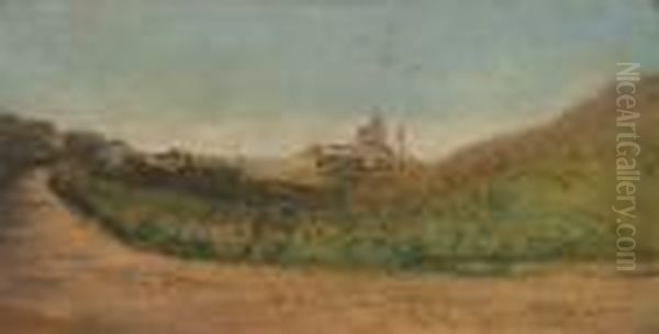 Veduta Di Vinci Oil Painting by Telemaco Signorini