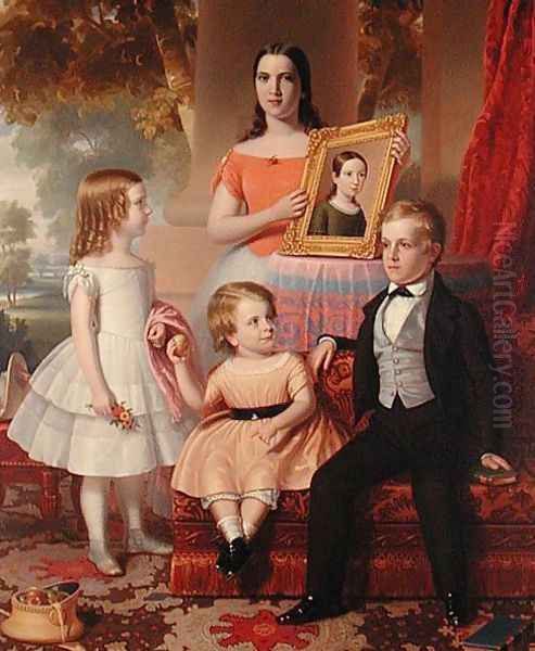 The Clark Children, 1846 Oil Painting by Frederick R. Spencer