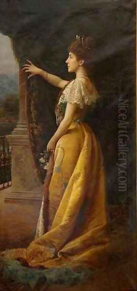 Countess Caravadossi dAspremonte Oil Painting by Ignace Spiridon